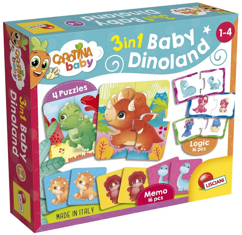 JOC POTRIVIRE 3 IN 1 - TARAMUL DINOZAURILOR - LISCIANI (L92529)