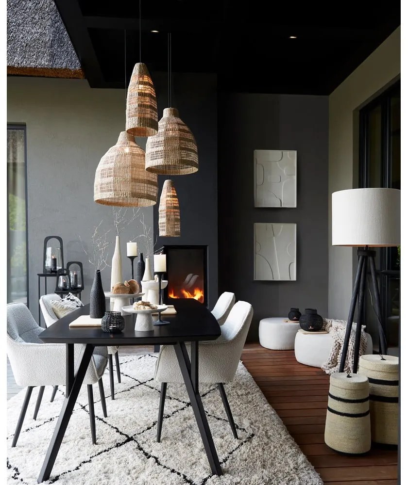 Lustră în culoare naturală cu abajur din iarbă de mare ø 20 cm Latika – Light &amp; Living