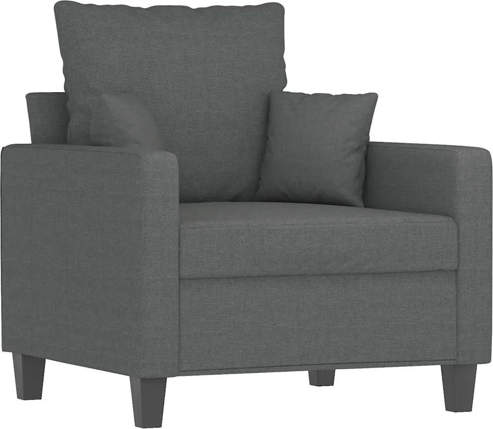 vidaXL Fotoliu canapea, gri închis, 60 cm, material textil