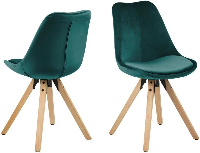 Set 2 scaune Actona Damia Velvet, verde
