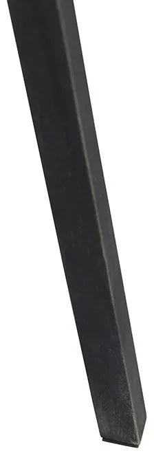 Lampă de podea cu trepied negru cu abajur alb 50 cm - Tripod Classic