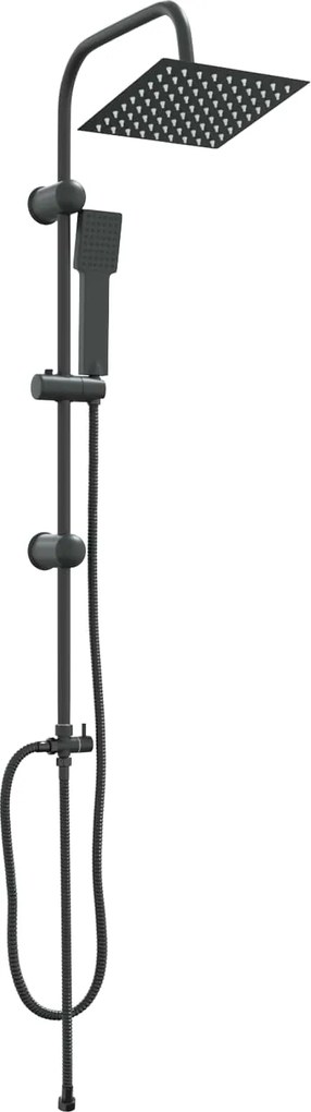 vidaXL Set de cap de duș Negru 47 x 20 x 95 cm Oţel inoxidabil