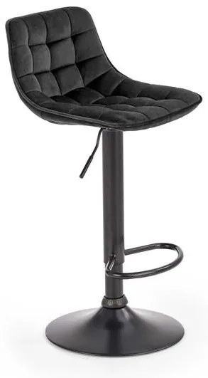 Scaun de bar H95 velvet negru