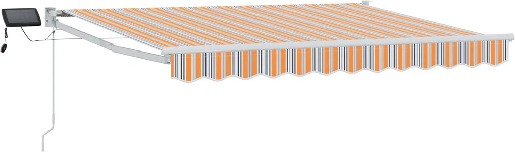 vidaXL Marchiză retractabilă manuală cu led-uri 3,5 x 2 m