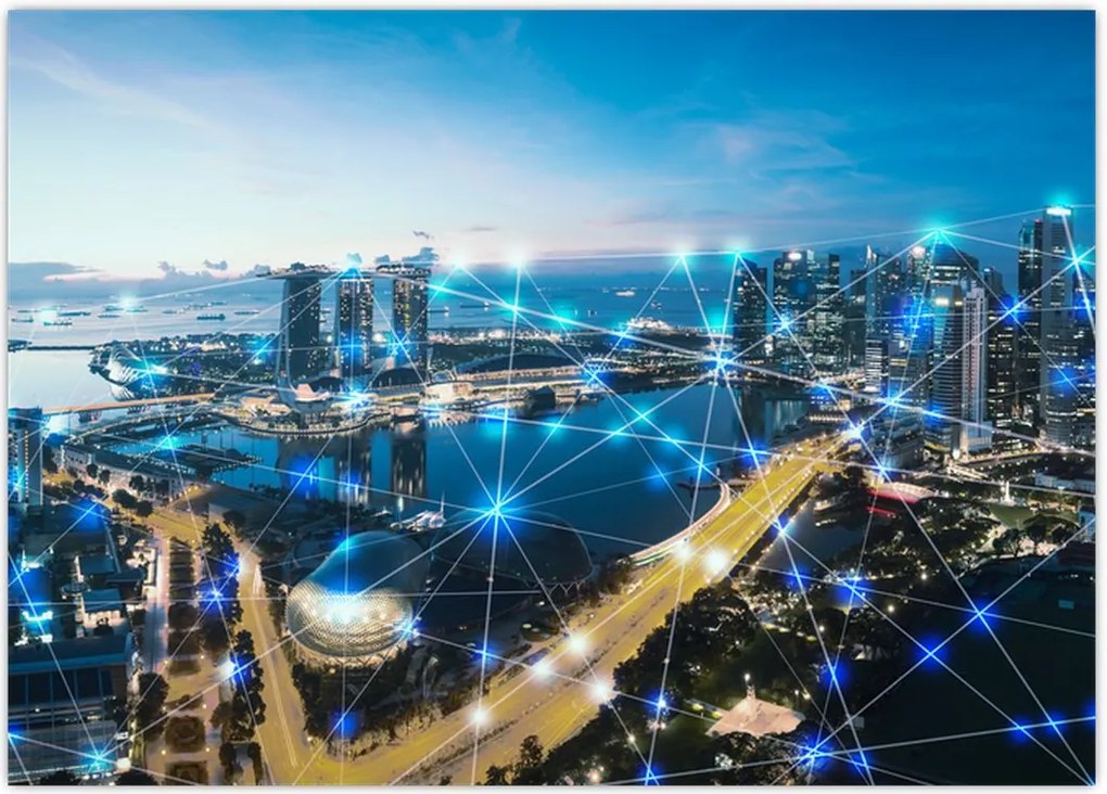 Tablou - Rețeaua orașului (70x50 cm)