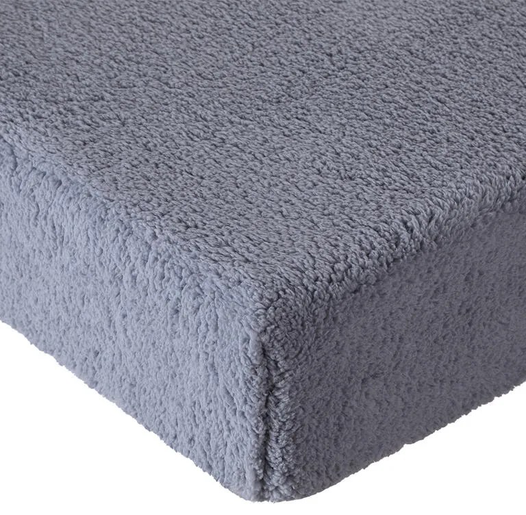 Cearceaf elastic cu blăniţă SHERPA, gri 90 x 200 cm