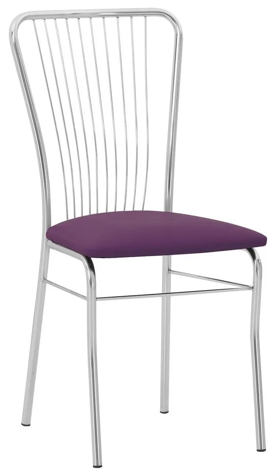 Scaun de bucatarie Neron Chrome, mov, piele ecologica