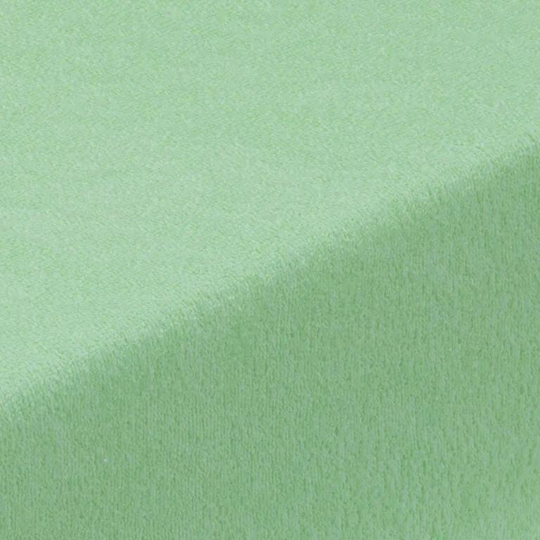 Cearşaf cu elastic frotir EXCLUSIVE de culoare verde măr set 2 buc 90 x 200 cm