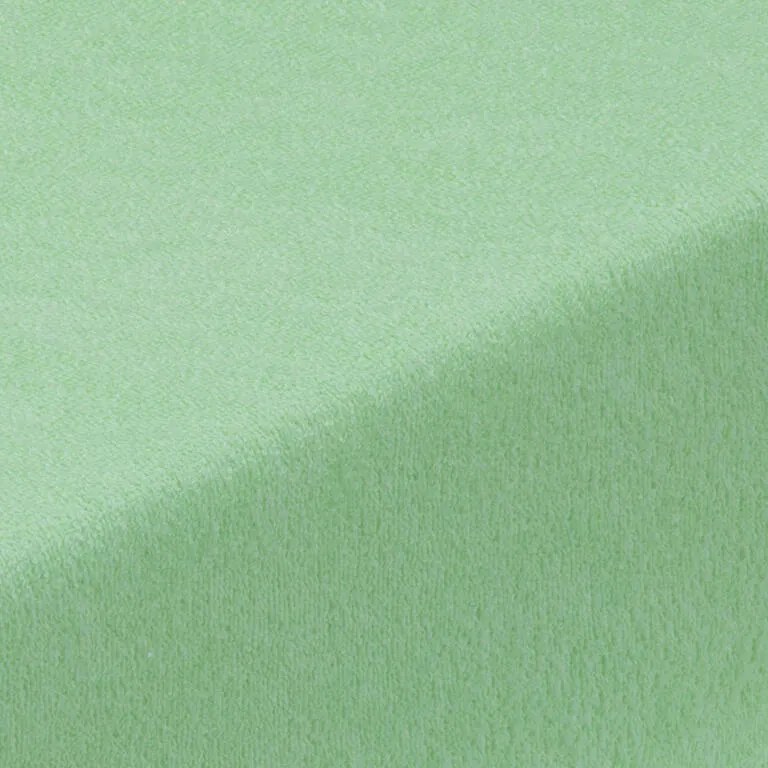 Cearşaf cu elastic frotir EXCLUSIVE verde deschis set 2 buc 90 x 200 cm