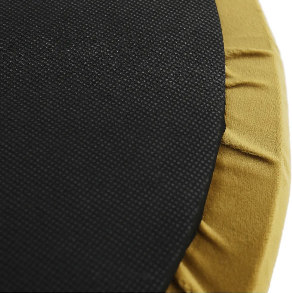 Taburet, catifea Velvet auriu/crom argintiu, DARON