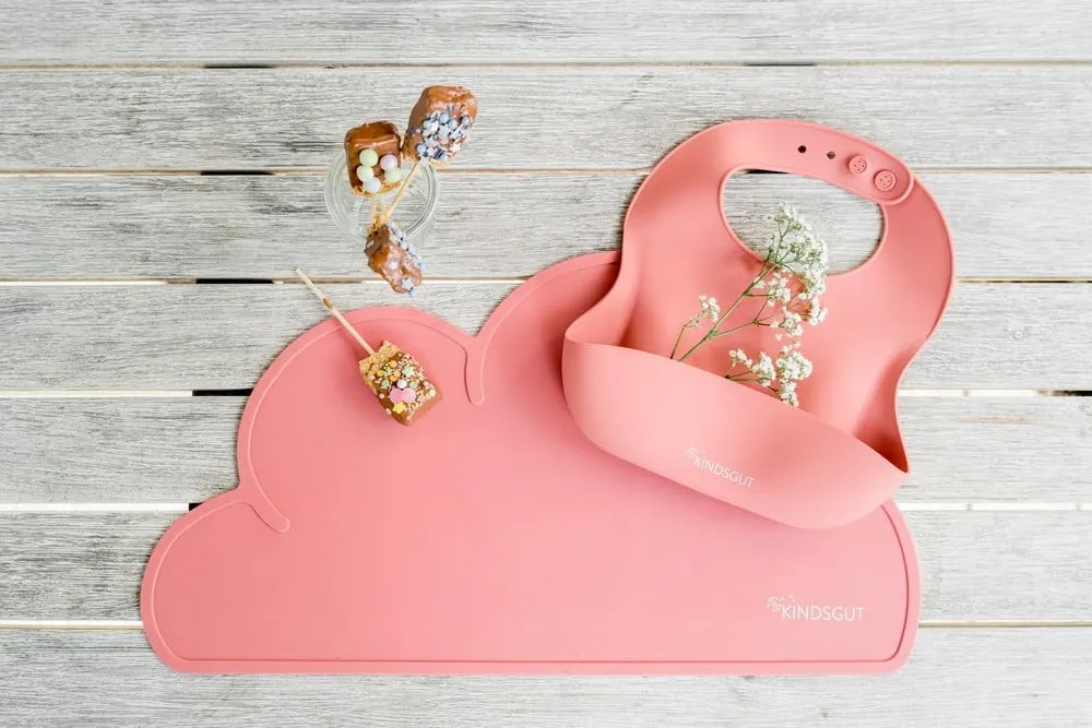 Suport din silicon pentru masă Kindsgut Cloud, 49 x 27 cm, roz închis