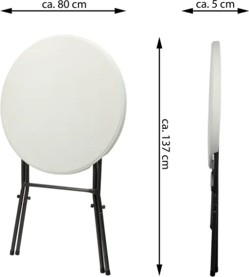 Masă pliabilă BISTRO incl. husă elastic 80 x 80 x 110 cm