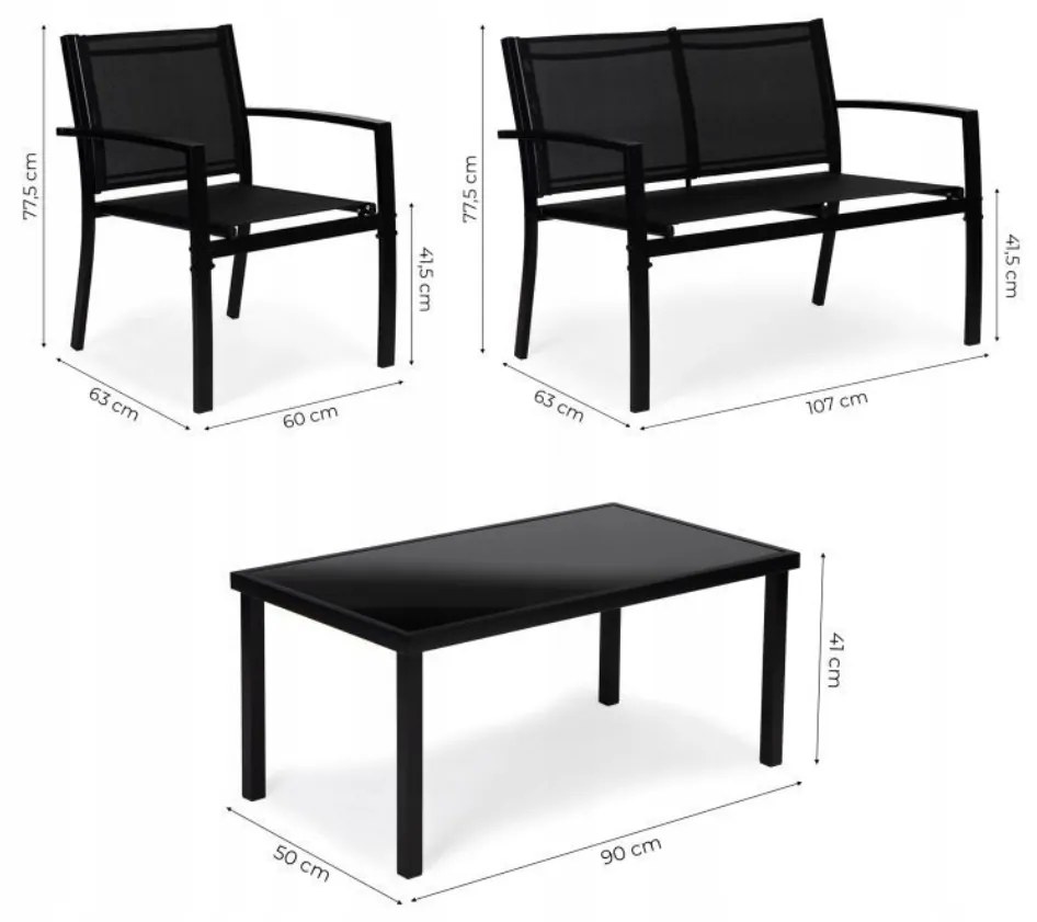 Set mobilier de gradina, PERRY