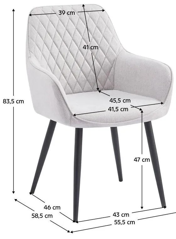 Fotoliu design Oskarsi (Gri deschis+ Negru) . 1097106