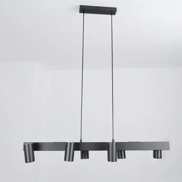 Brilagi - Lustră LED RGBW dimabilă suspendată pe cablu SELE 6xGU10/6,5W/230V neagră