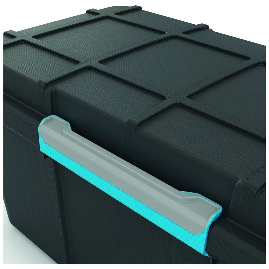 Cutie de depozitare neagră din plastic cu capac 73,5x44,5x46 cm Scuba Box – KIS