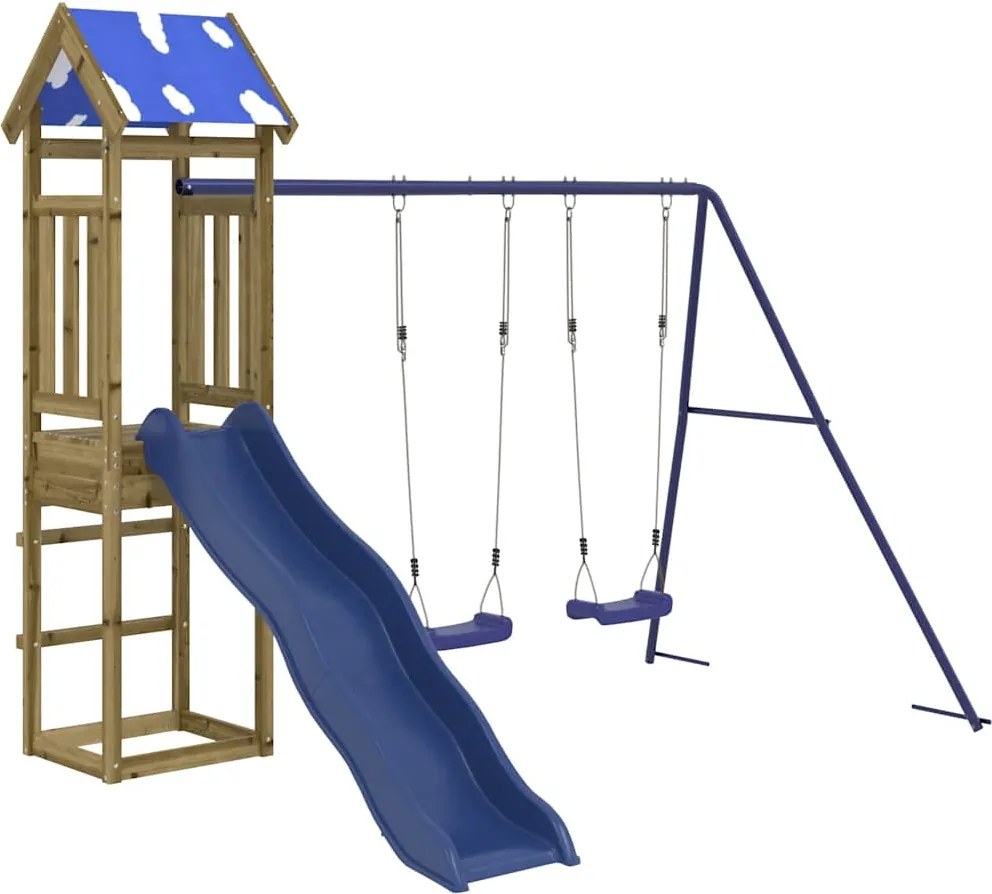 vidaXL Set de joacă pentru exterior, lemn de pin impregnat