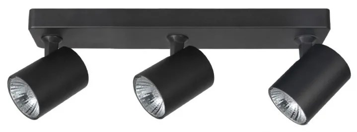 Plafoniera cu 3 spoturi directionabile de tavan/plafon EXO 3 neagra ZZ AZ3197
