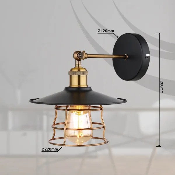 Lampă de perete VIEJO 1xE27/60W/230V Globo 15086BW