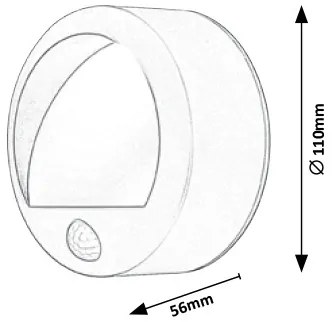 Aplica LED de exterior pentru scari cu senzor de miscare Amarillo alba 7980 RX