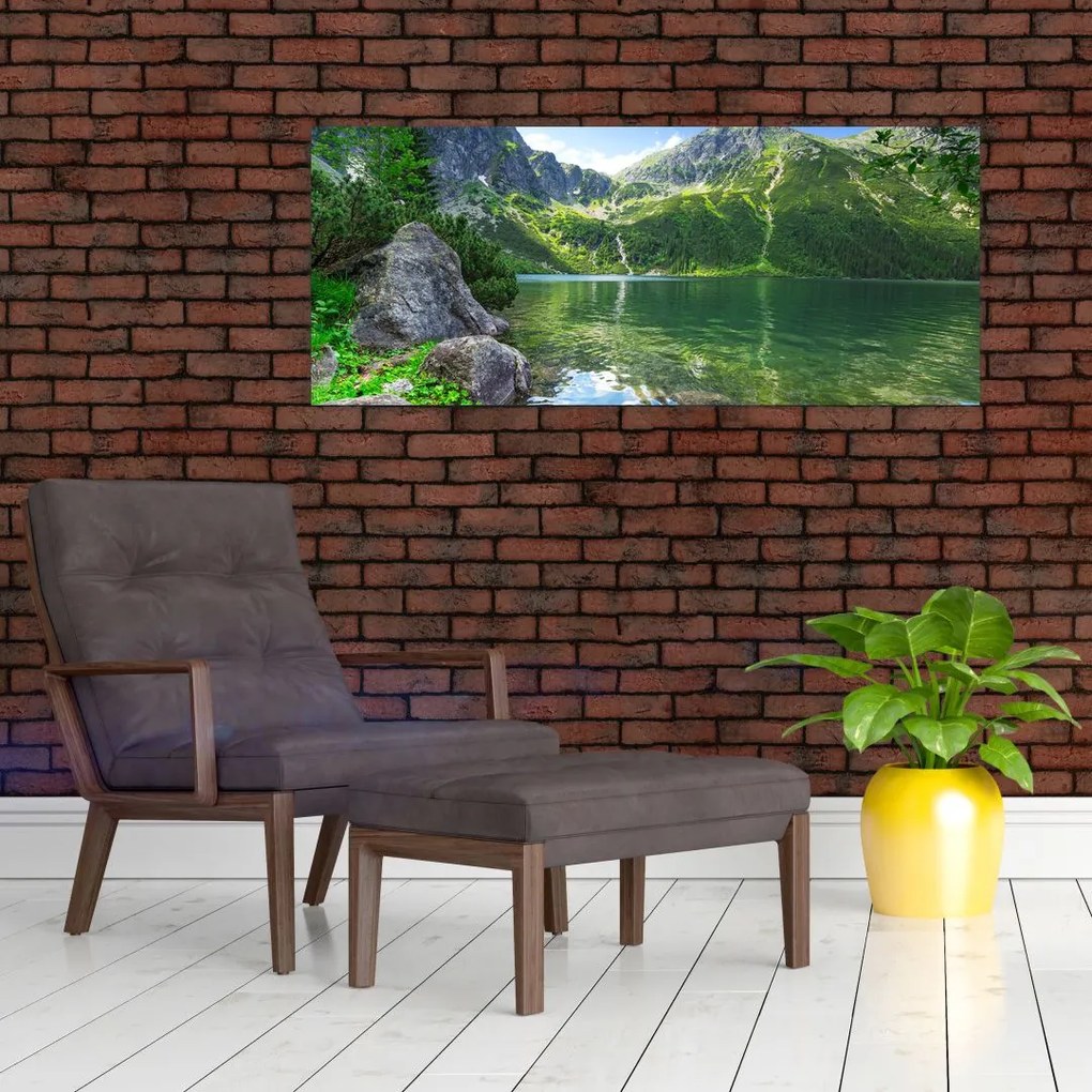 Tablou cu lac în munții Tatra (120x50 cm)