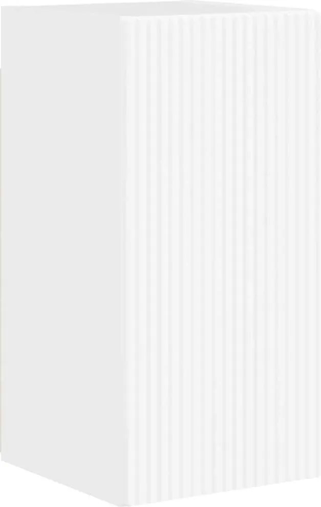 vidaXL Dulap TV de perete Alb Lucios 30 x 31 x 60 cm Lemn compozit