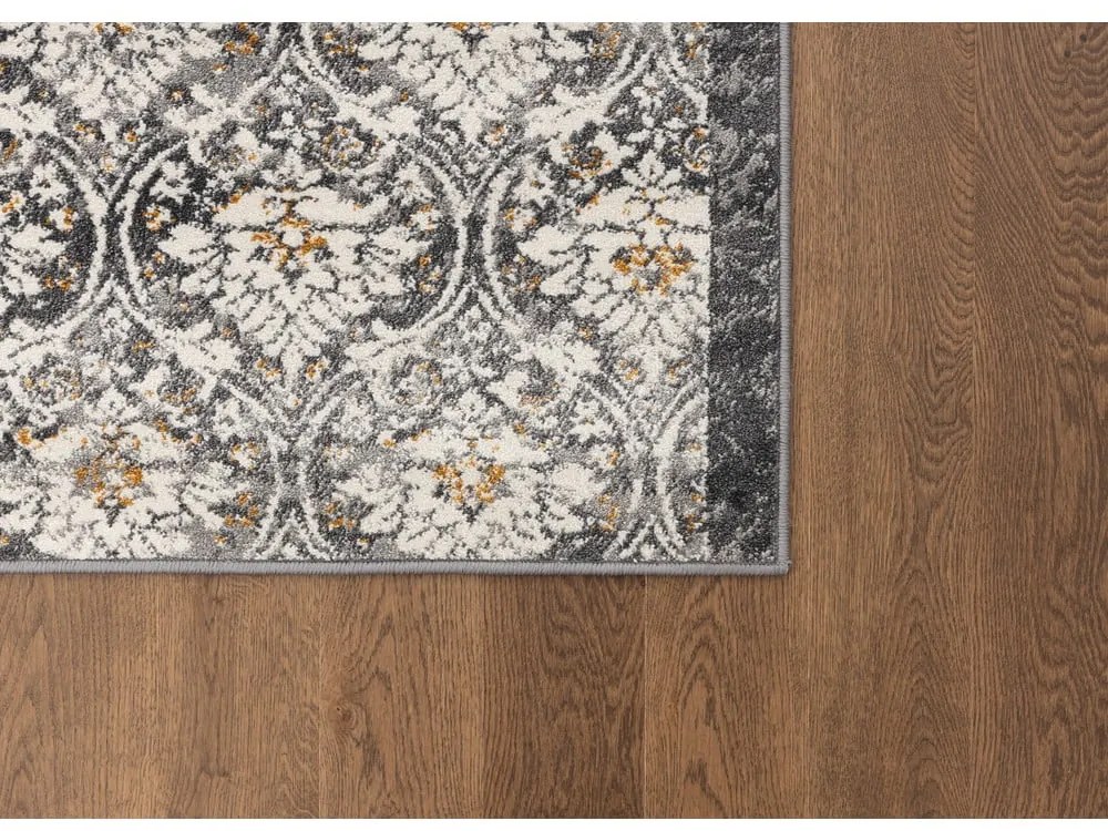 Covor tip traversă gri închis-fildeș 80x250 cm Soft Viskan – FD