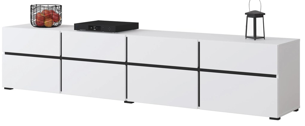 Masă TV Crossroad W40 (negru + alb). 1118159