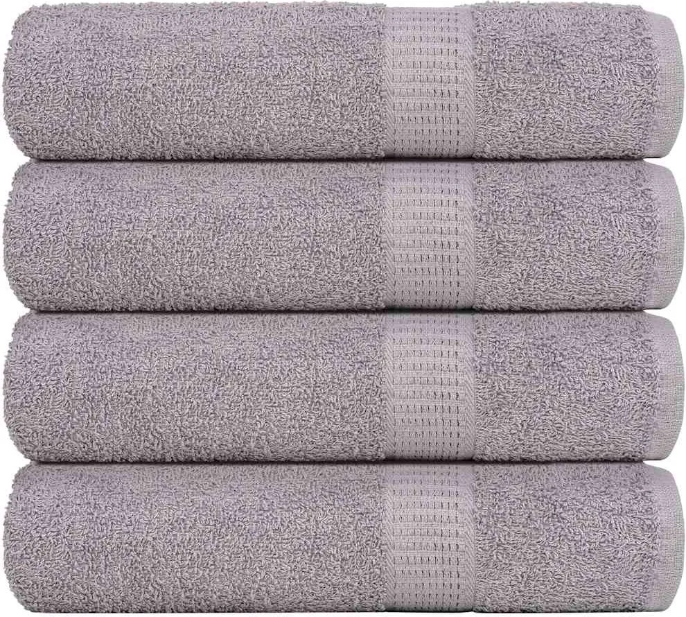 vidaXL Prosoape de duș, FROGN, 4 buc., gri, 70x140 cm, 360 g/m²