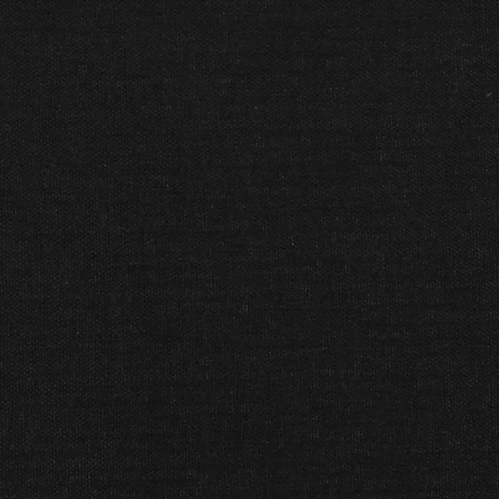 Tablie de pat cu aripioare negru 183x23x78 88 cm textil 1, Negru, 183 x 23 x 78 88 cm