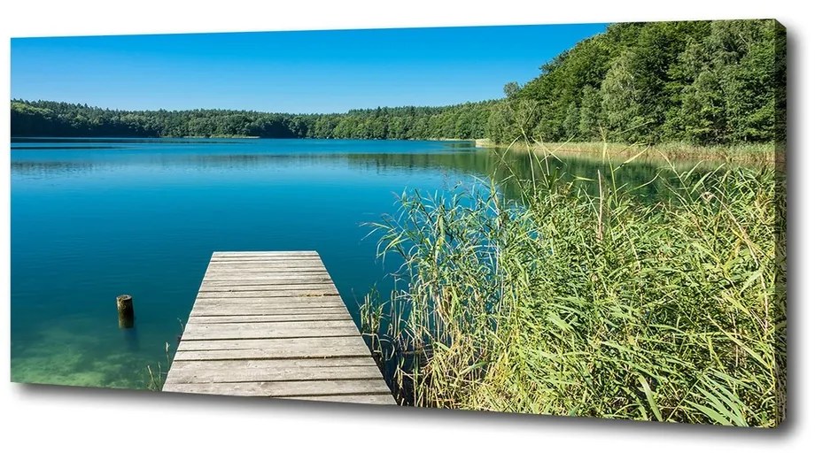 Pictură pe pânză Pier pe lac