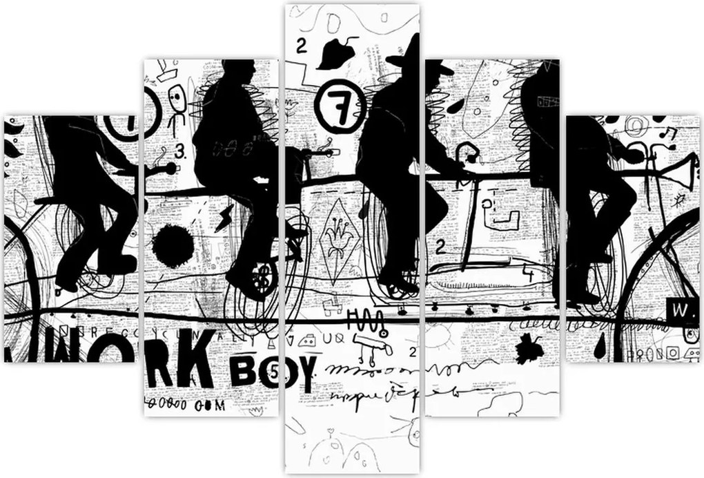 Tablou - Munca în echipă, ciclism (150x105 cm)