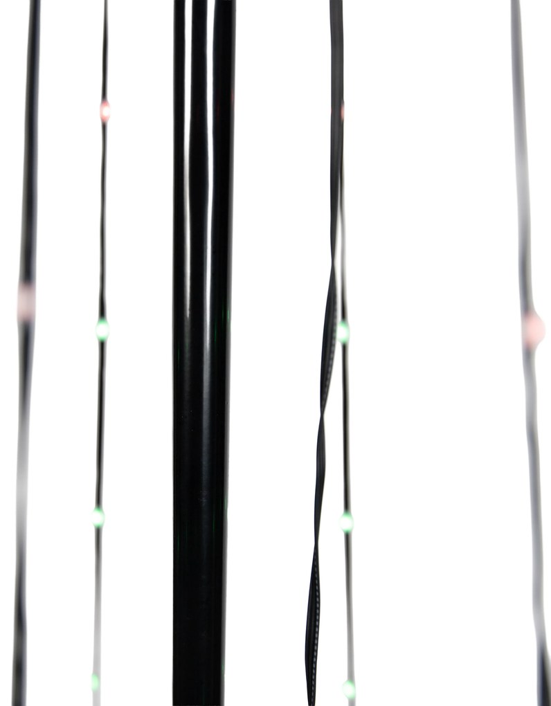 Lampă de podea de Crăciun neagră 240 cm, incl. LED RGB IP44 cu telecomandă - Nagi