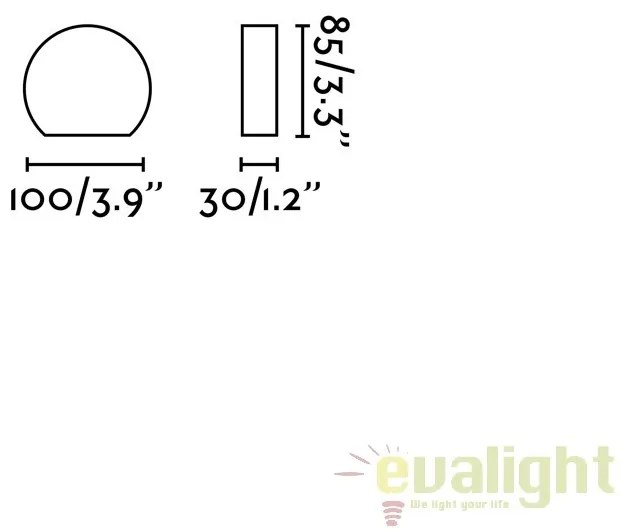 Aplica perete LED de exterior stil modern IP54 PILL alba 70824