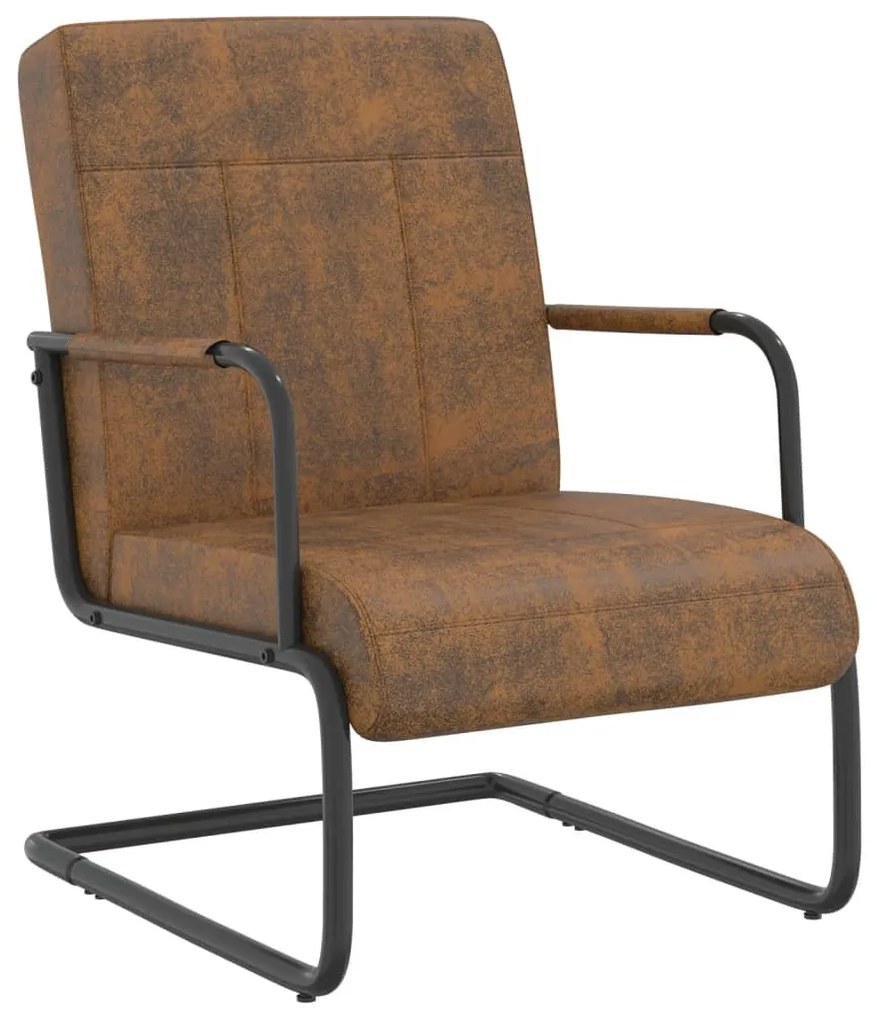 Scaun tip consolă, maro, material textil