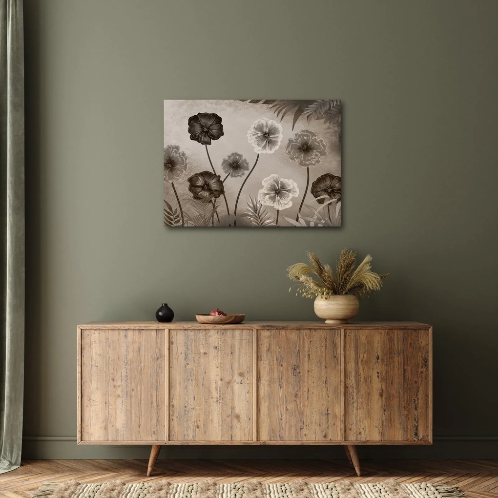 Tablou - Flori desenate (70x50 cm)