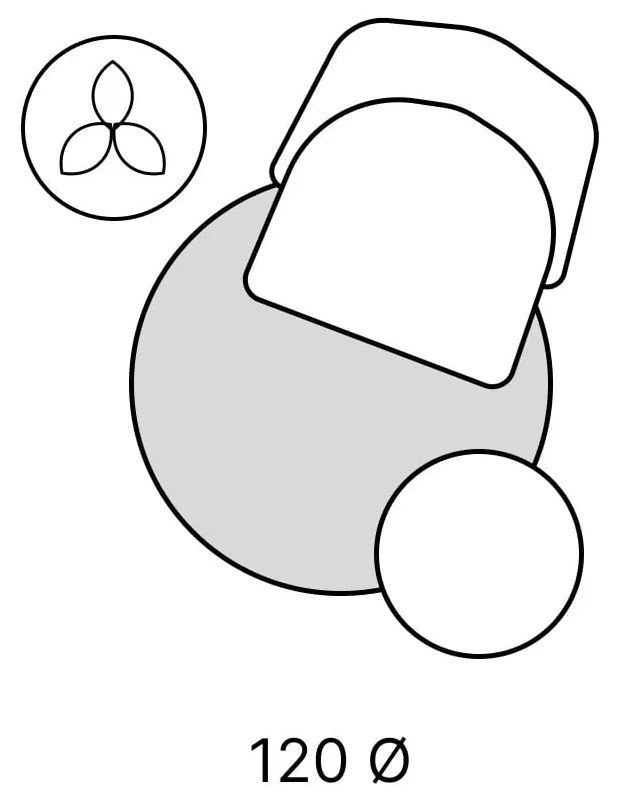 Covor bej lavabil rotund ø 120 cm Simple Lines – Mila Home