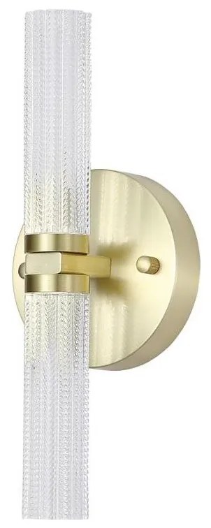 Searchlight ABERDEEN 10372SB-LED Aplica de perete pentru baie dimmabilă, 2 x LED, 12 W, 230 V, IP44, alamă