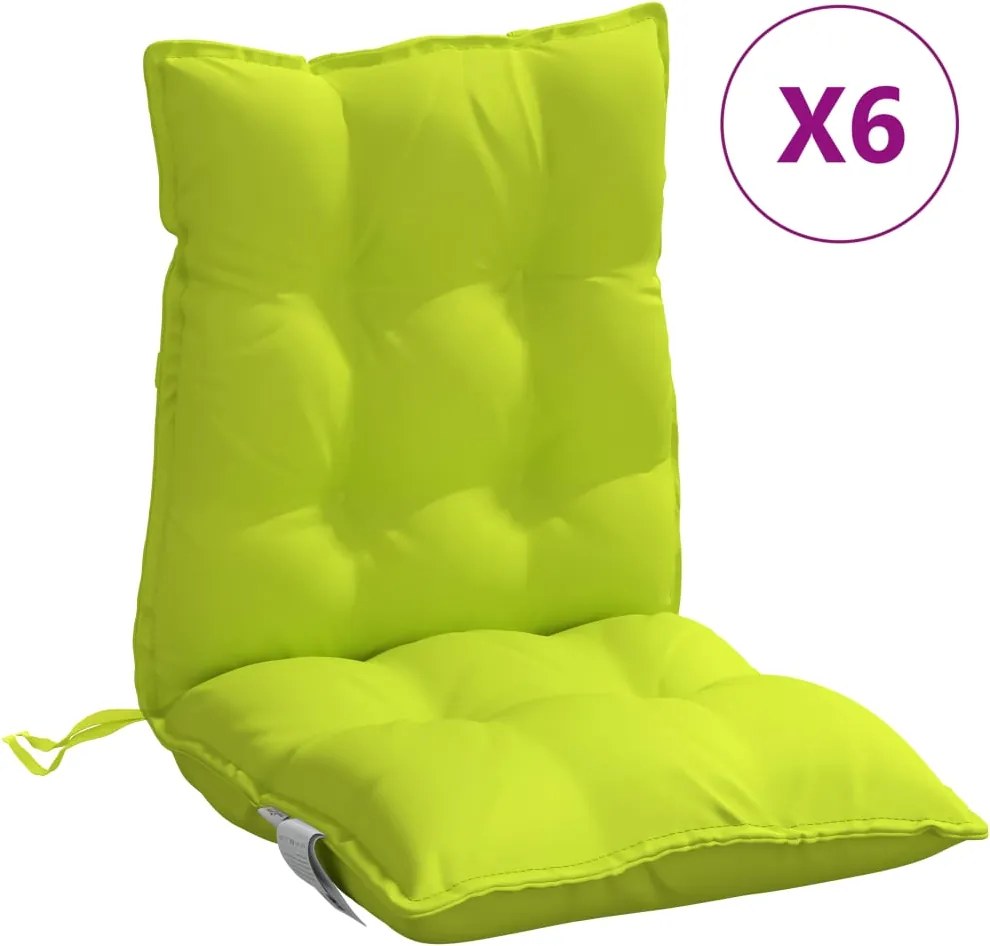 vidaXL Perne scaun cu spătar mic, 6 buc, vernil, țesătură Oxford