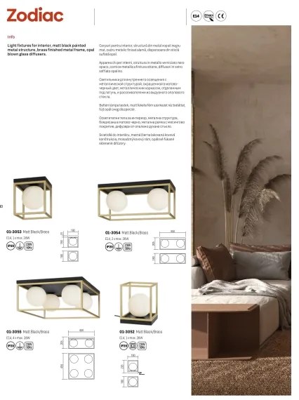 Lampă de masă ZODIAC 1xE14/28W/230V Redo 01-3052