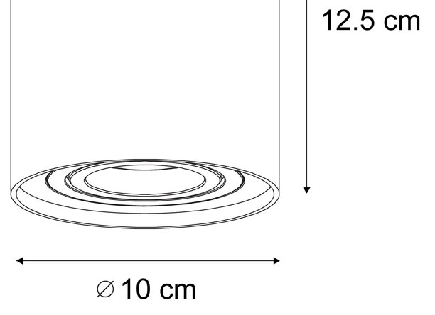 Spot modern aplicat bej GU10 50mm rotativ și înclinabil - Rondoo Up