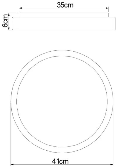 Plafonieră LED dimabilă SONNY LED/18W/230V Globo 41586-18 + telecomandă