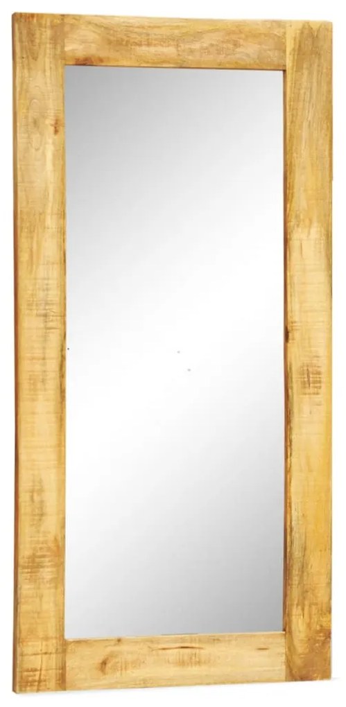 vidaXL Oglindă de perete, cadru din lemn masiv, 120 x 60 cm