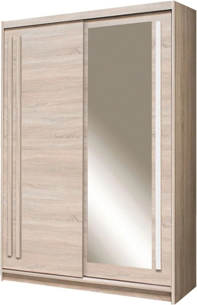 Dulap EFFECT, stejar sonoma, PAL, cu 2 usi, 150x59x215 cm