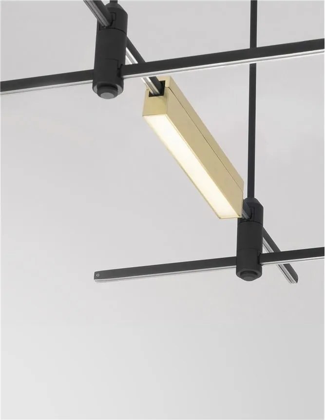 Accesoriu, Corp de iluminat pentru sistemul magnetic PUZZLE si GRAMMI, Versus alama satinata