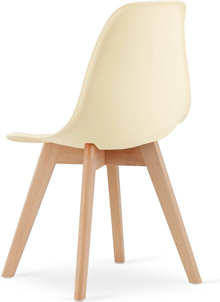 Scaun KITO crem cu picioare din fag
