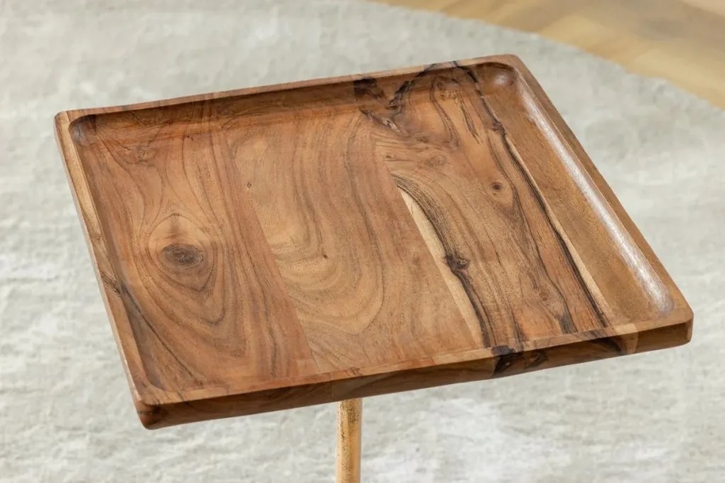 Masuta Laterala, Marmura, Lemn TRAYFUL