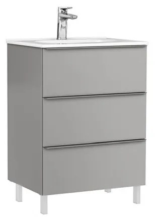 MOBILIER SHONA 60X46X56.5 GALET MAT,3 SERTARE,CU LAVOAR KLEA Gri mat, 600x460 mm
