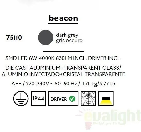 Stalp exterior IP44 LED H66cm Yak 75110
