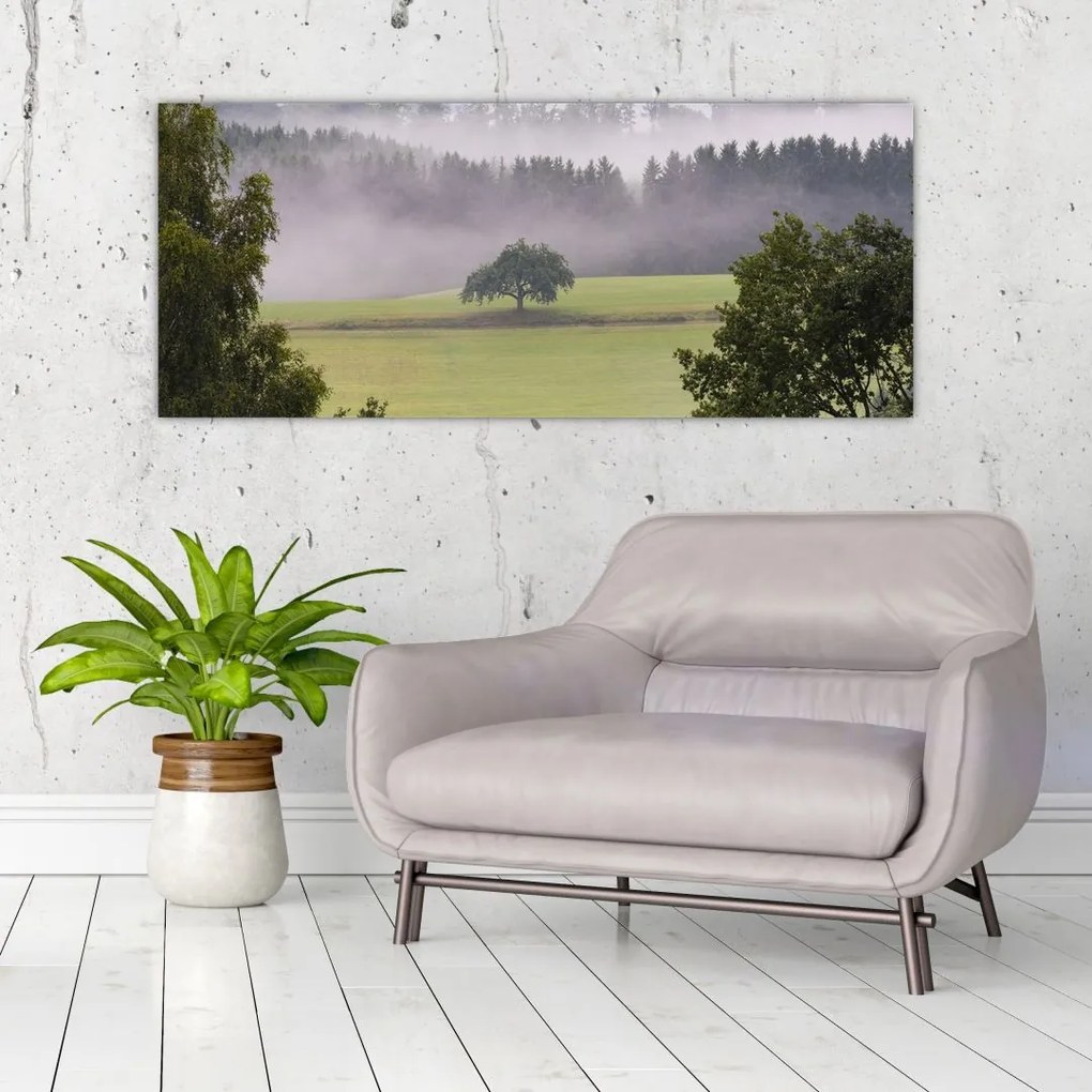 Tablou - Lunca cu copac (120x50 cm)